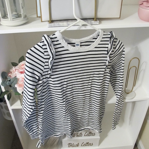 Old Navy Women's casual Long Sleeve Shirt top Size Small striped EUC - Picture 4 of 6